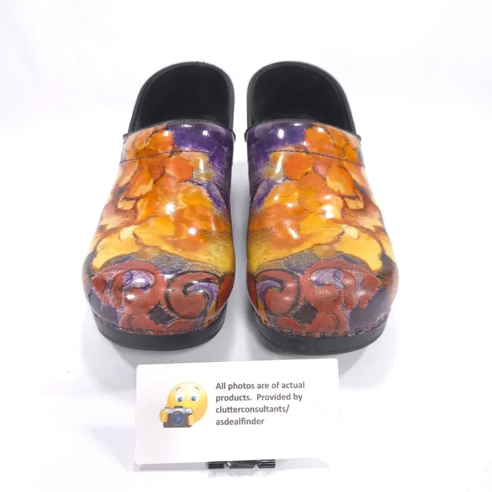 Dansko Casual Nursing Mule Clog Shoe Womens Size 11 41 606998202 Yellow Orange